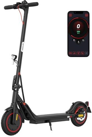 500W E Scooter mit Straßenzulassung für Erwachsene mit Smart-App-Steuerung-Max 20/30km Reichweite, ABE Faltbarer E Roller mit 10/8.5 Zoll Luftreifen, Elektroroller Max. 20 km/h Geschwindigkeit
