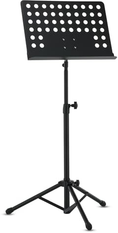 BSX 900750 orkesterpult (höjd 68 x 118 cm, plåten 48,5 x 34 cm) svart