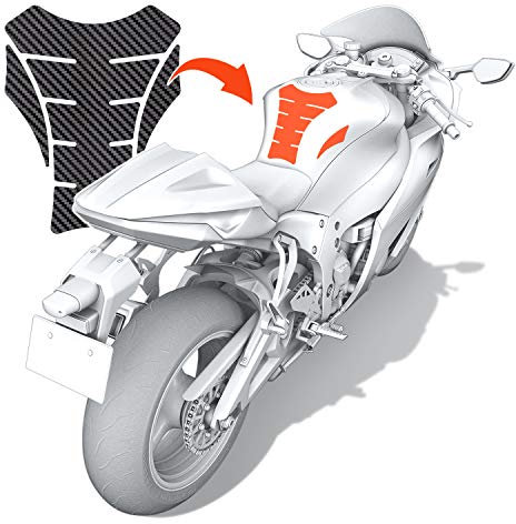 Luxshield Pellicola Protettiva per Vernice per Paraserbatoio della Moto - Antigraffio per Serbatoio - Filo A Carbone & autoadesivo
