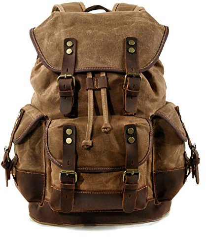 Motorrad Rucksack/Motorradtasche Canvas Craftride Vintage RG8 20 Liter braun