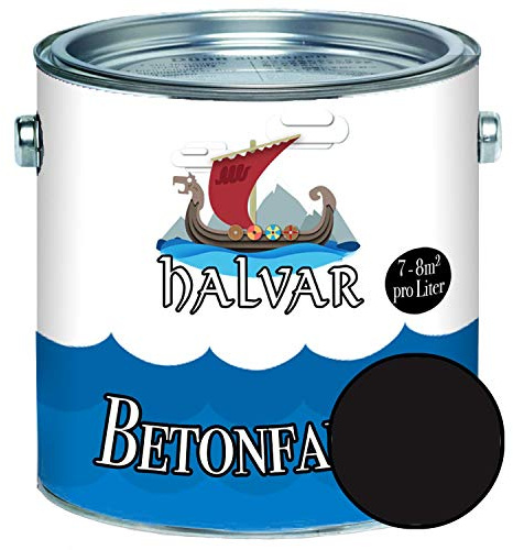 betongfärg/golvbeläggning sidenmatt brun RAL 8000-8028 fasadfärg (1 L, RAL 8022 Svartbrun) Halvar