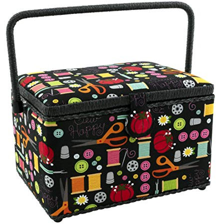 Dritz Basket, Fabric, Cord, Black Sewing Notions