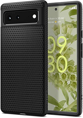 Spigen Liquid Air Hülle Kompatibel mit Google Pixel 6 -Schwarz
