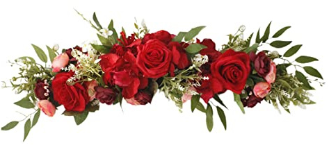 BFYDOAA Rose Swag Flowers,Wedding Arch Flowers Artificial Rustic Flower Swag Green Leaves Rose Peony Door Wreath for Wedding Arch Front Door House Wall Decoration
