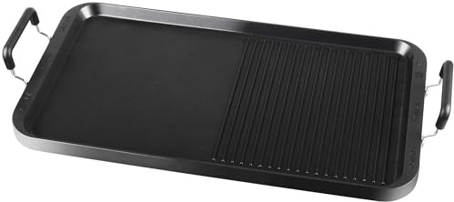 Vayepro Stove Top Flat Griddle Pan - 2 Burner Non-Stick Aluminum Pancake Grill for Gas, Charcoal - Outdoor/Camping