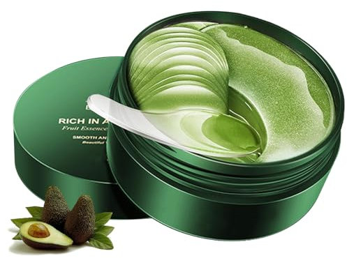 30 Paia Maschera Contorno Occhi, Maschere Occhi, Patch Occhi, Maschera per gli occhi all'avocado, Antietà e Rughe, Occhiaie e Puffiness, Adatto per la maggior parte dei tipi di pelle(Verde)