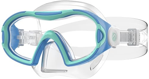 OutdoorMaster Stingray Kids Swim Goggles with Nose Cover, Kids Swim Mask, Anti-Fog Swimming Goggles for Boys and Girls, Age 5-12