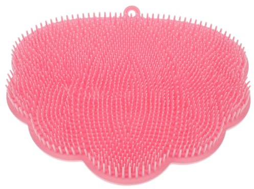 YIHANSS 4 Stück Lazy Badetuch, Wandmontage, Massagepad, Dusch-Fuß- und Rückenwäscher mit Saugnäpfen, Dusch-Fußreiniger, Schrubber, Badezubehör, Badematte, TPE, rosa Mann, freihändiger Sauger
