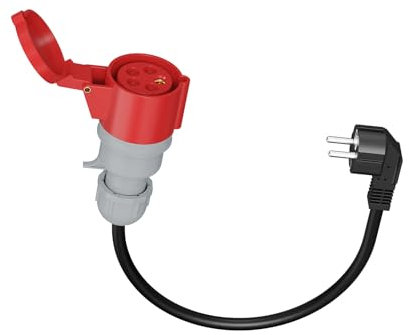 AFYEEV CEE Stecker Adapter auf Schuko Kupplung, CEE Adapter, Schwabe Camping CEE-Adapterleitun, IP44 Wohnmobil, 5-Polige Leitung, für Camping, Boot, Camper, Wohnwagen
