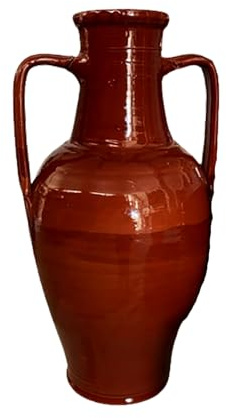 Fusina Puglia in Ceramica 70 cm – Capasone Pugliese Decorativo – Anfora Tradizionale da Interno ed Esterno – Fatto a Mano in Italia – Stile Rustico Mediterraneo