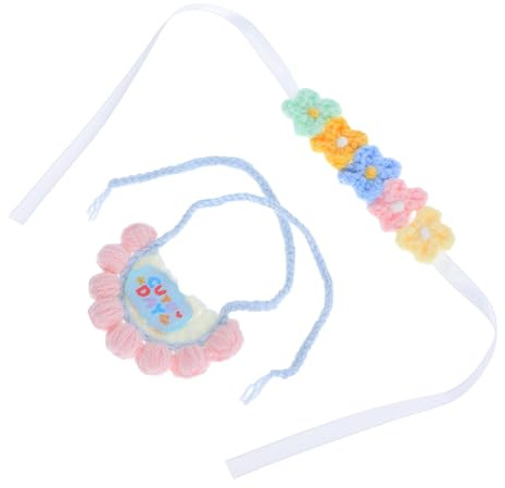 Abaodam Accessori per Bambole da Collezione Bavaglino Lavorato Maglia per Bambole e Fascia Decorativa per Peluche o Accessori di Peluche