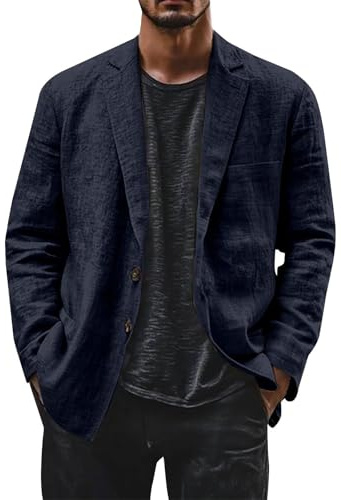 Générique Veste de costume homme blazer slim fit cérémonie mariage business chic élégant soirée classique moderne décontracté bureau lin A88