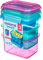 Sistema Lunchbox Frischhaltedose | 400 ml | kleine Snack-Boxen | BPA-freier Kunststoff | gemischte Farben (Rosa/Blau/Grün) | 3 Stück