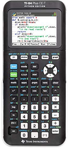 Texas Instruments Taschenrechner TI-84 Plus CE-T Grafikrechner wissenschaftlicher Schulrechner + Garantie auf 60 Monate - programmierbar Tasten Farbdisplay für Schule Python Edition mit Akku