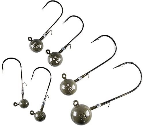 Tungsten Jigköpfe, LMAB bleifreie Jig-Haken Set, für Gummifische & Gummiköder, zum Angeln auf Barsch, Zander & Hecht, alle Größen und Gewichte (Hakengröße 3/0, 14,0 Gramm)