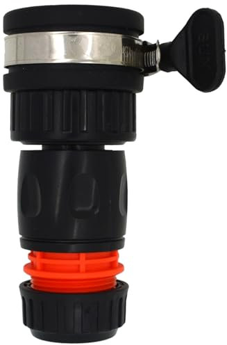 Universal Tap to Hose Connector UK Set with ABS Garden Hose Pipe Connector - Hozelock and Gardena Compatible - Easy to Fit - Fits 1/2 - 5/8 Pipe - Watertight Leak Proof Seal (for 22-24 mm Taps)