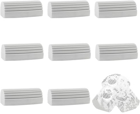 JINXIAN 8 Pezzi Riutilizzabili Spugna Polvere Spugna per Pulita con Umido Grigio con Scanalatura a Forma di U Spugna Gomma Magic per La Pulizia Della Polvere Vetro La Della Casa