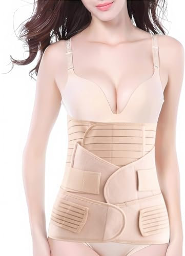 ACWOO 3 In 1 Bauchgurt Nach Geburt, Postpartale Bauch Unterstützung Erholung Gürtel Postpartum Gürtel für Damen, für die Reparatur nach der Geburt und Taillenformung nach der Geburtt, 4XL