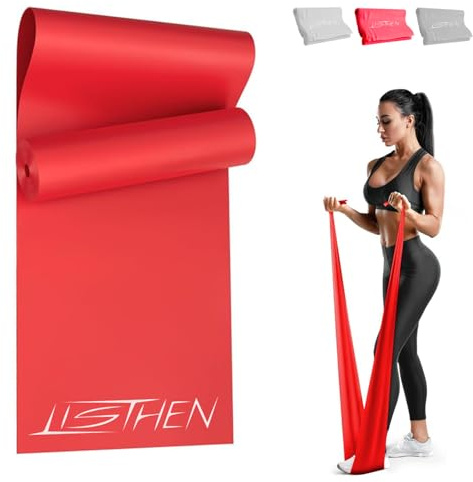 LISTHEN Bande Elastiche per Ginnastica Posturale e Riabilitazione Spalla e Caviglia, Fascia Terapeutica per Fisioterapia e Fitness, Thera Band per Allenamento di Fitness, Pilates e Yoga (Media)