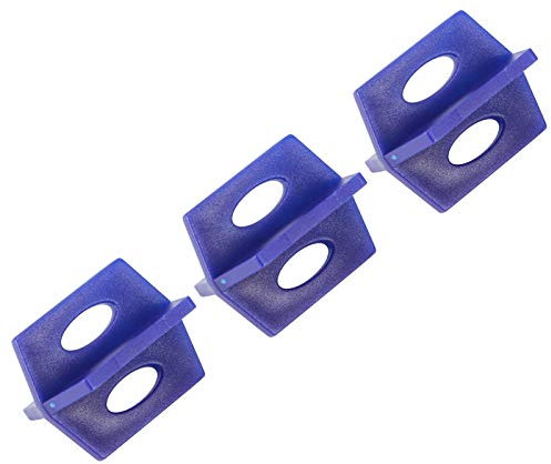 Akozon 200pcs Multi-Functional Tile Spacers - 3mm Blue Crosses for Precision Tile Installation - Ideal for Grout Lines & DIY Projects
