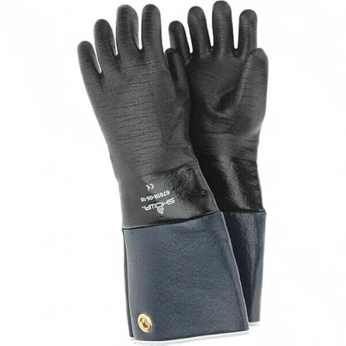 Blastline 6781R-06-10 Neoprene Chemical-Resistant Gloves – 18 Length, Insulated Sleeve, Heat & Cut Resistant, Size 10/Large, 1 Pair