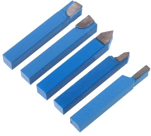 KOMBIUDA Ensemble De 5 Accessoires De Tournage Sur Bois Outil De Coupe Pour Tour Carbure Bleu Pour Machiniste