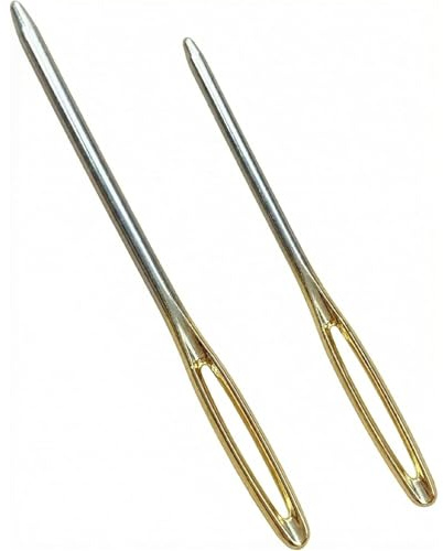 2 PCS Darning Needle, 6cm& 7cm Stainless and Durable Darning Needles for Wool, Wool Needle for Sewing Up Knitting, Large Eye Sewing Needles, Knit Accessory for Yarn Sew Darn and Wools Knitting