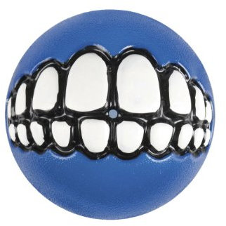 Rogz Hundespielzeug Grinz Ball, klein, 4,9 cm, Blau