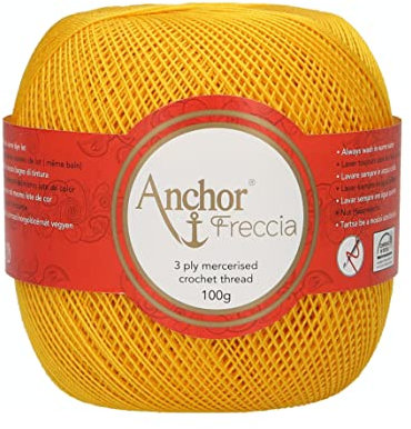 Anchor 4770012-08298 Häkelgarne, 100% Baumwolle, 8298, Stärke 12, 163 Gramm