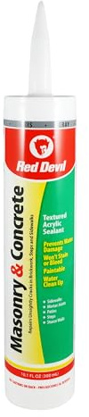 Red Devil 0646 Masonry and Concrete Acrylic Sealant, 10.1 oz., Made in USA