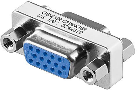 BestPlug D-SUB Adapter Verbindungsstück, S-VGA Buchse Kupplung weiblich auf S-VGA Buchse Kupplung weiblich, HD, Metallausführung