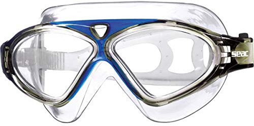 SEAC Vision HD, Occhialini da Nuoto in Piscina e in Mare per Donna e Uomo, blu, standard