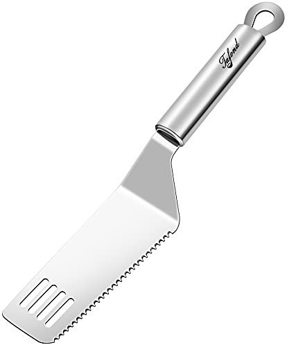 Tafond Stainless Steel Pie Cutter and Server, Cake Cutter and Pastry Spatula with Serrated Blade, Set of 1