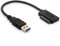 HTGuoji USB 3.0 bis 7 + 6 13Pin Slimline SATA Kabel Adapter für Laptop CD DVD Rom Optisches Laufwerk