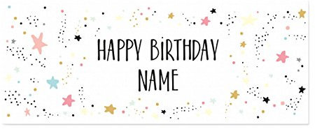 Herz & Heim® Tischläufer zum Geburtstag - Happy Birthday - mit Namensaufdruck (Happy Birthday, 40x150cm)