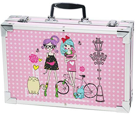 RONGJJ Kinderaquarellstiftsatz Professionelle Kunst Set Holz Multi 145-teilig Deluxe zum Zeichnen von Pastellpinseln Buntstift-Set DIY Malwerkzeuge, Pink-B