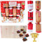 Toyland® Confezione da 6 Divertenti Cracker Natalizi con Babbo Natale ed Elfo con Figura di Renna per Correre al Gioco dell'officina di Babbo Natale