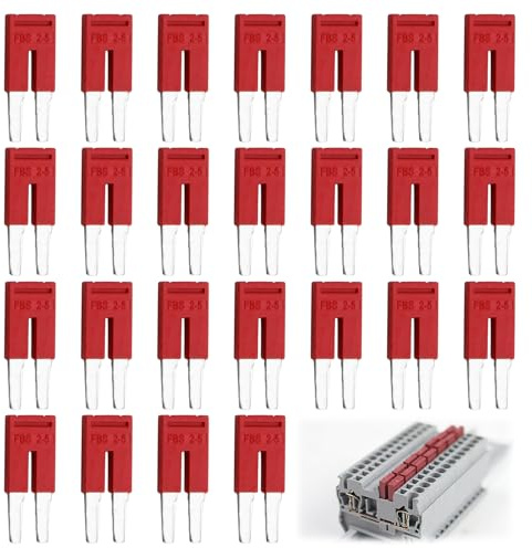 25 Stück FBS 2-5 für Phoenix Contact Steckbrücke FBS 2-5, für PT2.5 DIN-Schienenklemmen, Blockverbinder, Contact Steckbrücke FBS 2-5 Kompatibel mit Kabeln 2,5 mm² bis 5 mm²