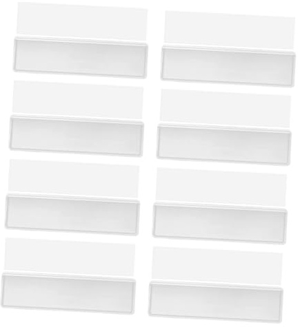 HOMSFOU 30ensemble Porte-étiquettes Transparentes Amovibles Pochettes Pour Étiquetage De Bureaux Organisation Étagères Support Pour Panneaux Nominatifs