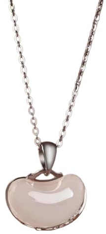 Collana con pendente in calcedonio naturale in argento sterling per donna Collane con fagioli di acacia in oro 18 carati Collane con temperamento alla Girocollo Gioielli Regali Per donne e ragazze