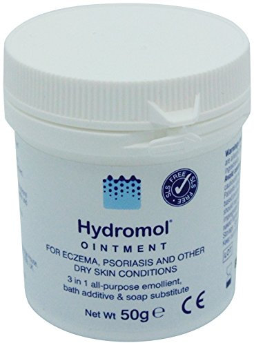 Hydromol Ointment 50 g tub, for the Management of Dry Skin, Dermatitis, Eczema, Psoriasis, suitable for all ages, soothes and calms itchy skin, and helps to prevent flare-ups.