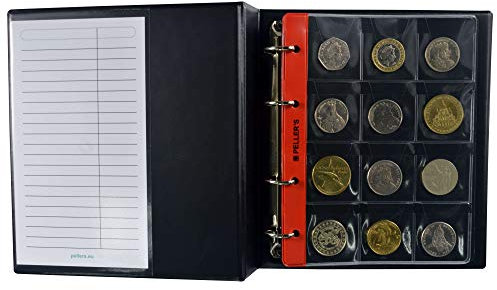 PELLER'S Album pour 120 Monnaies. Classeur M. 10 Feuilles, 120 pièces pour Monnaies jusqu'à 40 mm de diamètre.