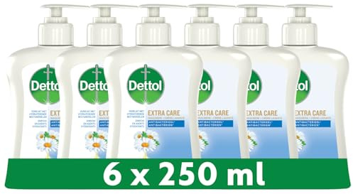 Dettol Handtvål - Extra vård känslig och normal hud lotus och kamomill 6 x 250 ml storpack