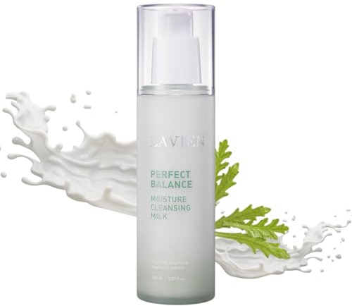 LAVIEN Perfect Balance Cleansing Milk - Moisturizing Face Wash, Milk-Type Cleanser, Makeup Remover, All Skin Types - 5.97 Fl Oz. (150ml) Bottle