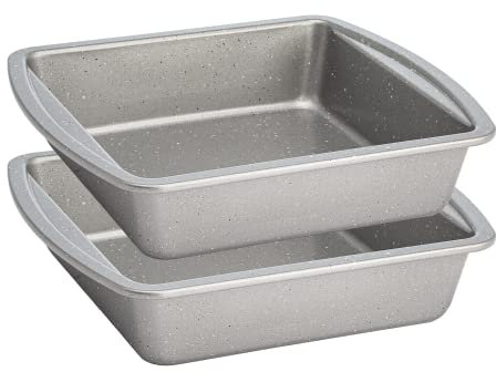 Country Living Runde Antihaft-Kuchenform, robuster Karbonstahl mit Schnellverschluss-Beschichtung, hergestellt ohne PFOA, spülmaschinenfest, 2er-Pack, Backformen-Set, 22,9 cm, grau gesprenkelt