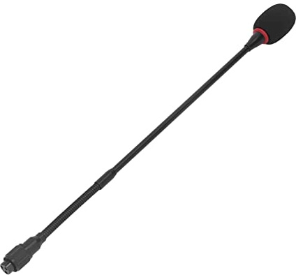 KIMISS Dynamic Gooseneck Condenser Microphone, 16.5in, Silver, XLR, Omnidirectional, 45dB, 82g, 45cm x 3cm x 3cm, Ideal for Meetings, Presentations, Lectures