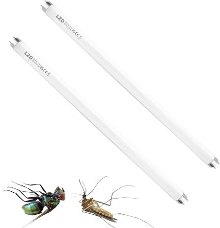 LZD 2 Pack T8 F15W G13 Ersatzröhre für elektrischen Fliegenvernichter, UV-Glühbirne 45 cm für 30 W Mückenvernichter,Fliegenvernichter-Lampe