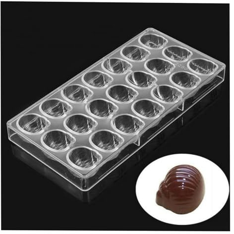 Chokladformer, transparent polykarbonat chokladform, styv PC choklad söta godisformer, gör-det-själv handgjord godis form bricka för bröllop födelsedag bakform (D)