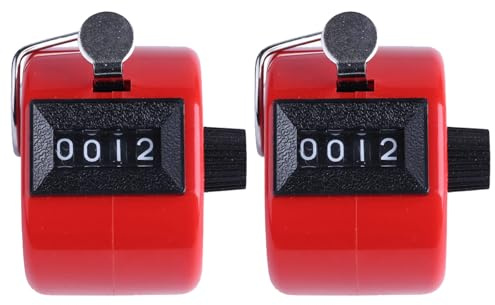 Compteur de Clic à 4 Chiffres,Compte Personne Manuel,Compteur à 4 Chiffres en Plastique ABS,Compteur Manuel Couleur,Compteur à Cliquer pour Golf,Compteurs de Tours à Main à 4 Chiffres,2PC
