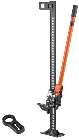 VEVOR Farm Jack, 107.5 cm Utility High Lift Farm Jack, 3.18 Ton Capacity Ratcheting Off Road Utility Jacks, Heavy-Duty Lift Jacks with 130.1-929.6 mm Lifting Range for Tractor, Truck, SUV